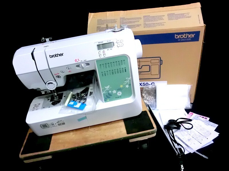 1000  йен  старт   швейная машина  brother TX50-G CPN5001  brother   brother швейная машинка   домашнее использование   ручное ремесло   ручная работа   проверка включения произведена   коробка  включено  4  швейная машина H①208