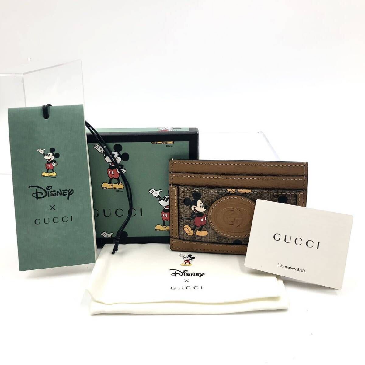 ■新品未使用■超希少■GUCCI×Disney グッチ×ディズニー　カードケース　ミッキーマウス　マイクロGG インターロッキングG 付属品あり_画像1