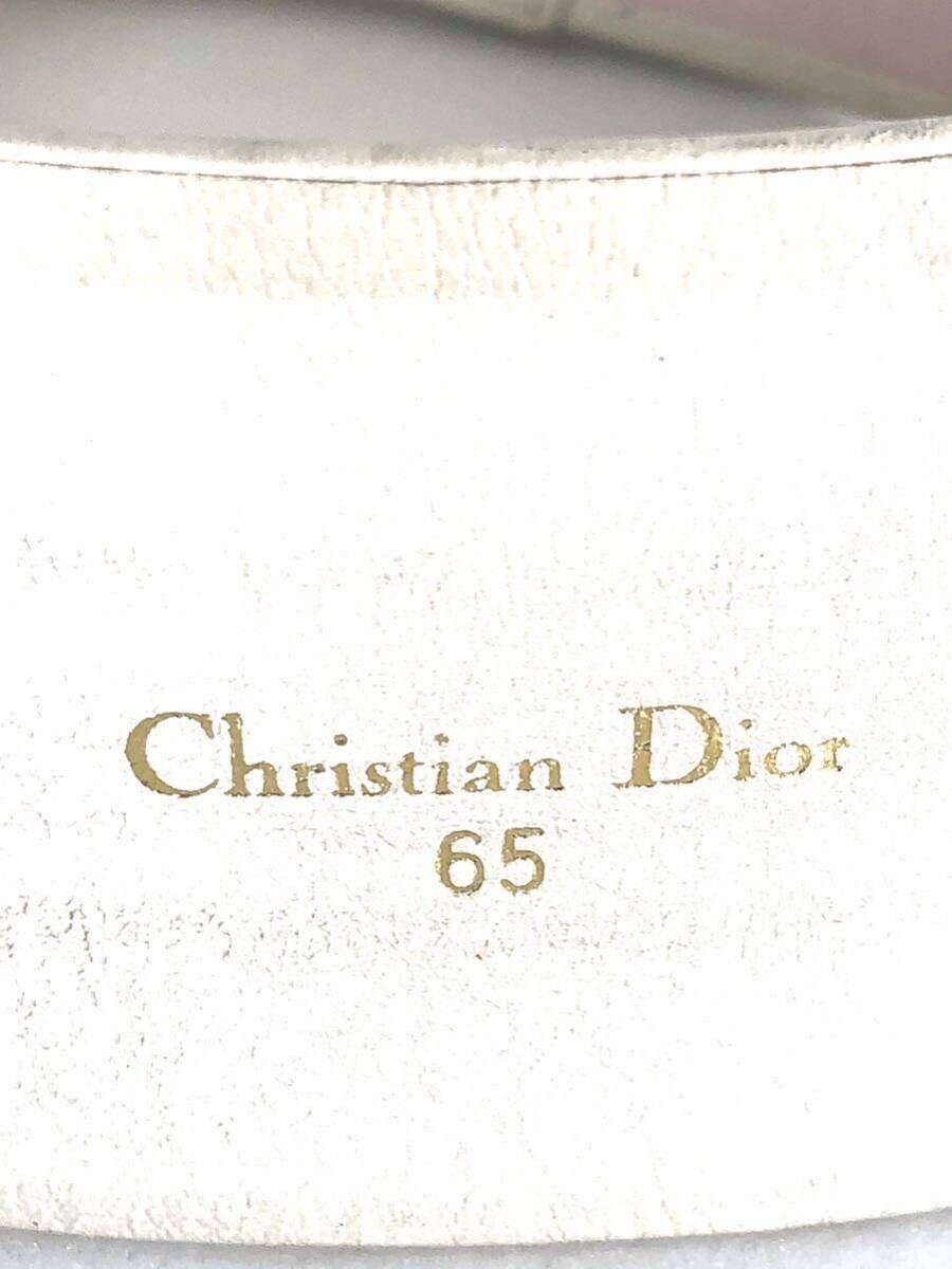 Christian Dior クリスチャンディオール　ベルト　レザー　本革　ホワイト×ピンク　レディース　サイズ65_画像8