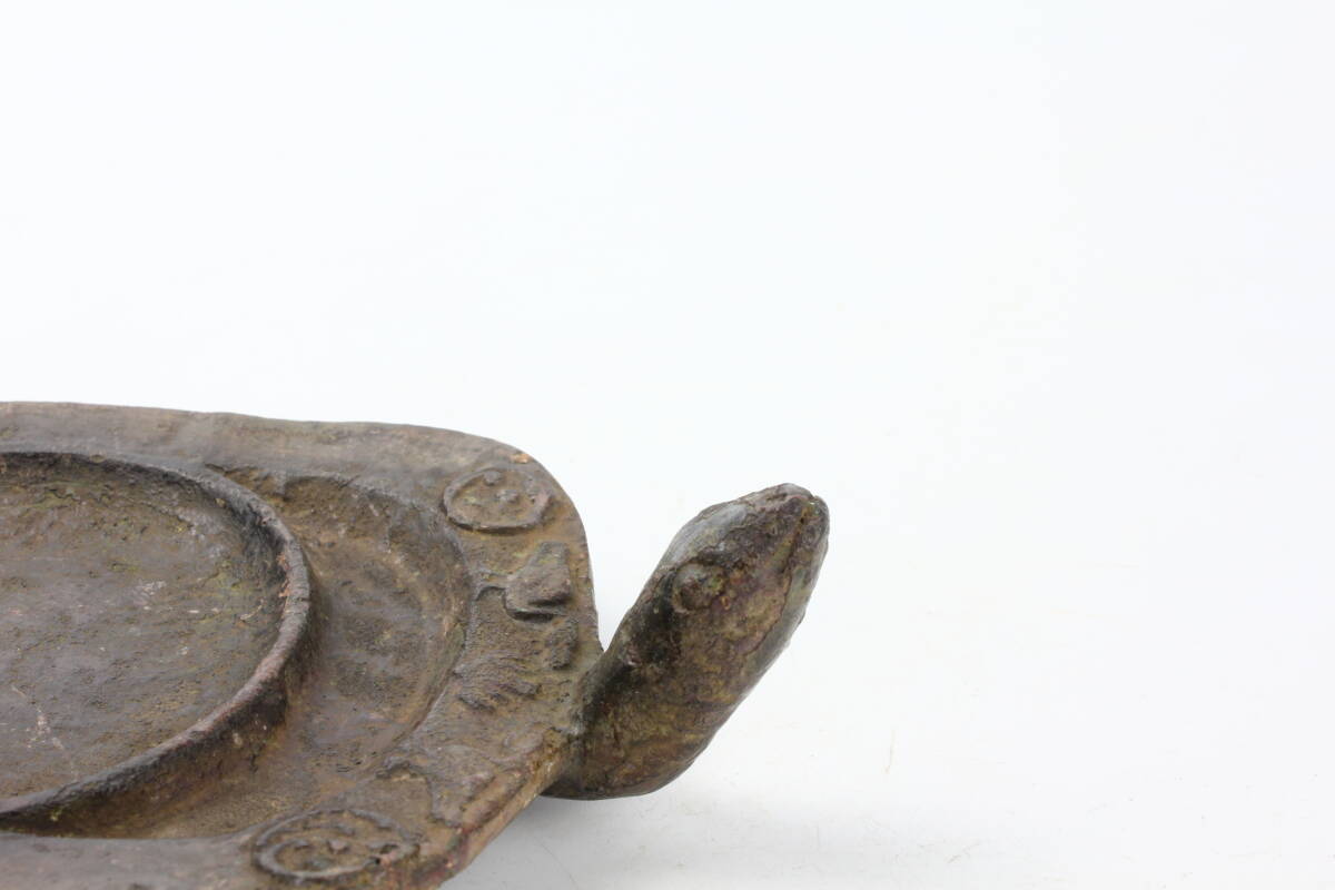 462 明時代 銅製亀形硯 文房具　書道具　珍品_画像9