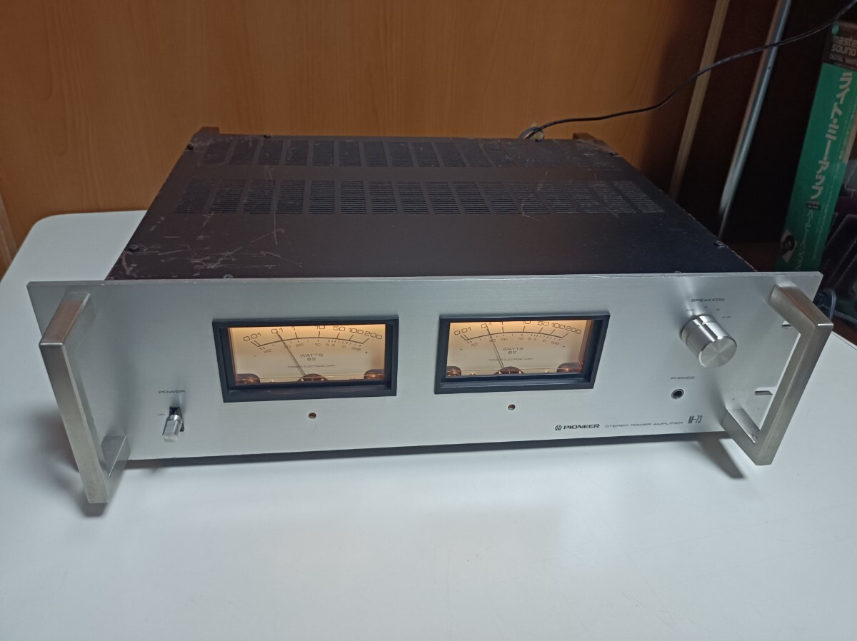 パイオニア PIONEER ステレオパワーアンプ M-73 簡易メンテナンス品_画像2