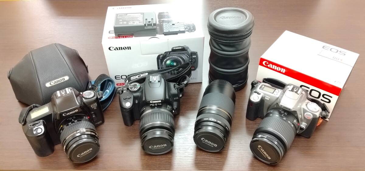 B#7553 Cannon キャノン 一眼レフ Eos1000S EosKissⅢL EosKissDigitalN ウルトラソニック まとめ 現状品_画像1