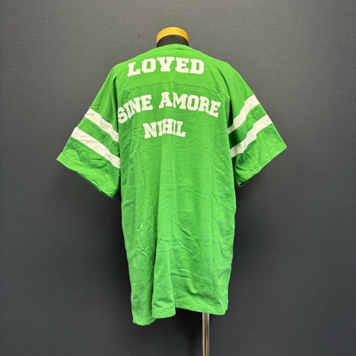 GUCCI TO HAG A SNAKE green T-SHIRT size M 国内正規品 グッチ Tシャツ Tee フットボール 緑 グリーン_画像2