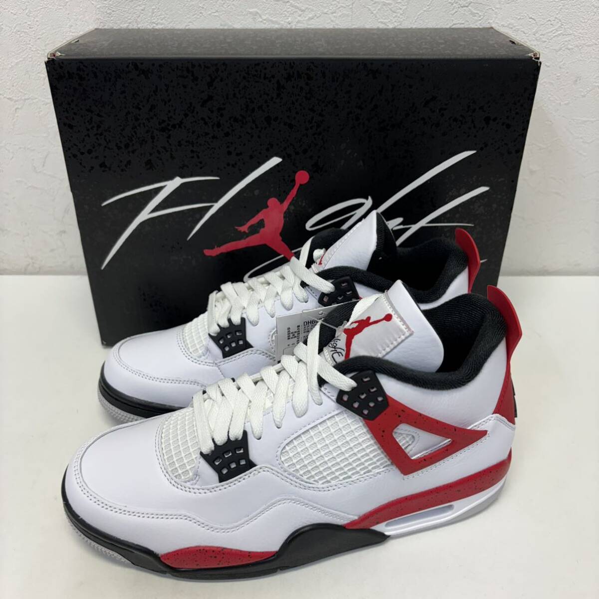 NIKE AIR JORDAN 4 RETRO RED CEMENT DH6927-161 size 9 新品 黒タグ付き ナイキ エアジョーダン AJ4 レッドセメント スニーカー 27cm_画像2