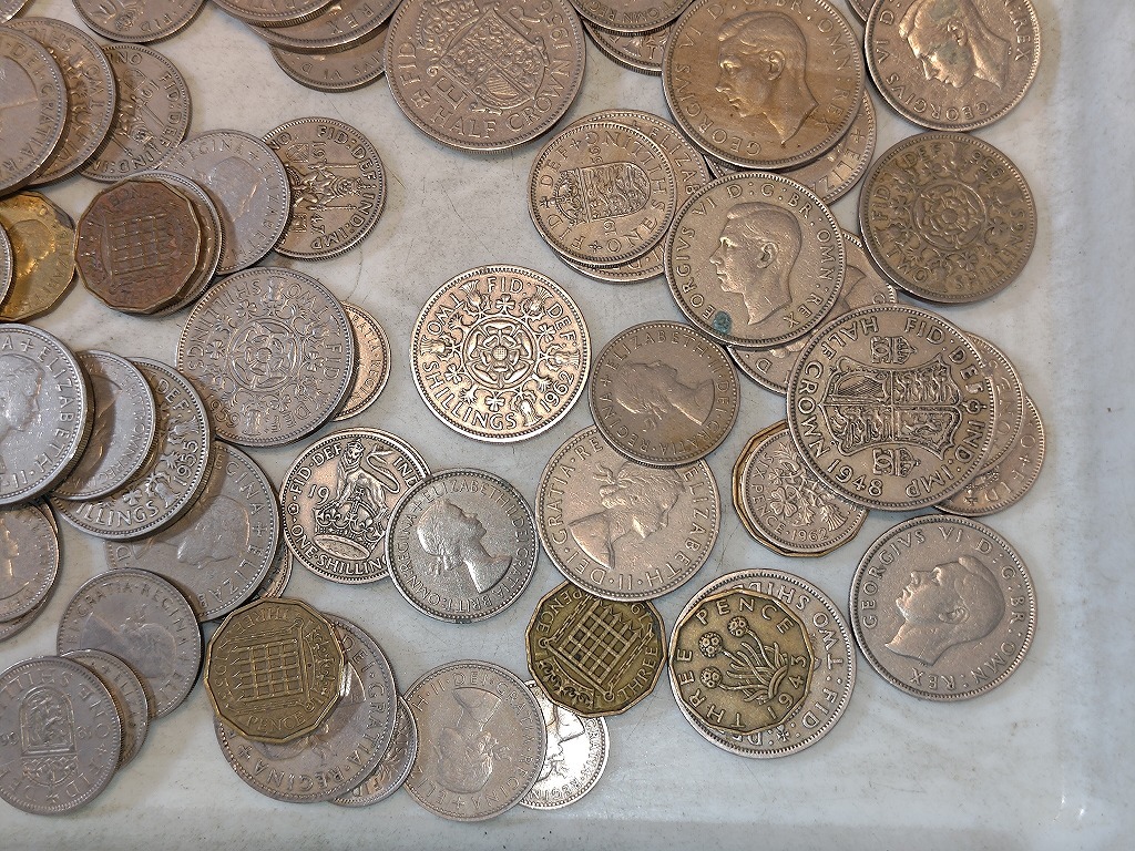 【1円スタート】イギリス　英国　シリング硬貨　おまとめ　約0.8㎏　ＵＫ_画像5