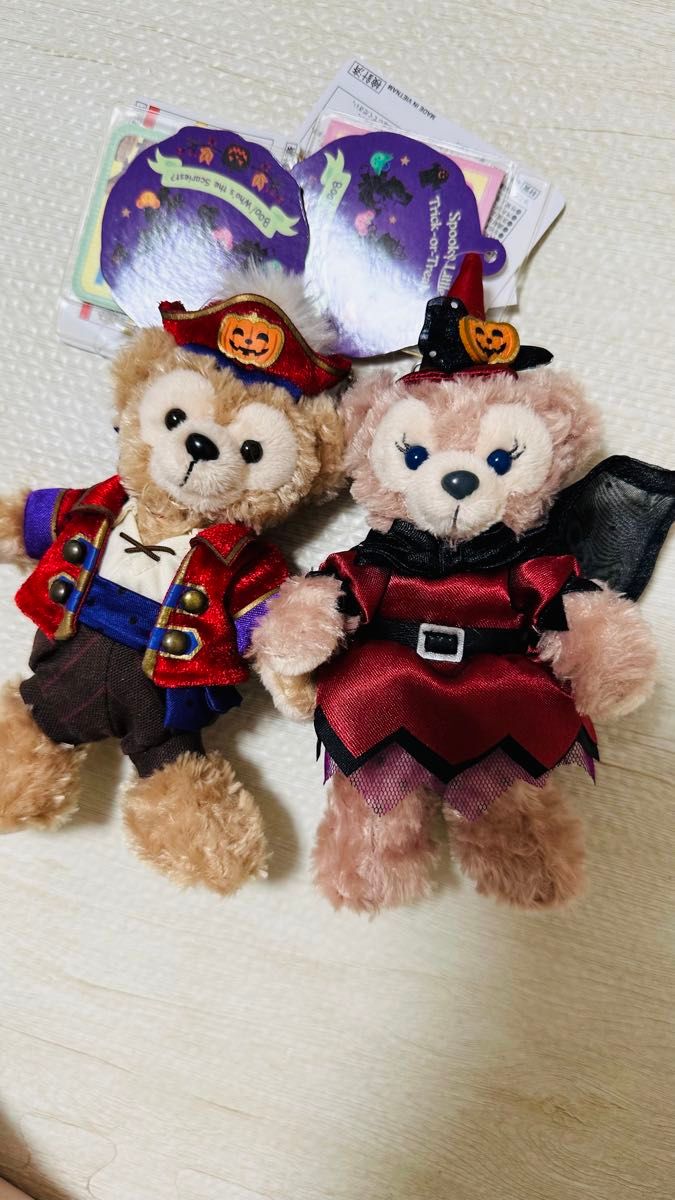 TDS ダッフィー シェリーメイ ハロウィン 2016 ぬいぐるみバッジ ぬいば