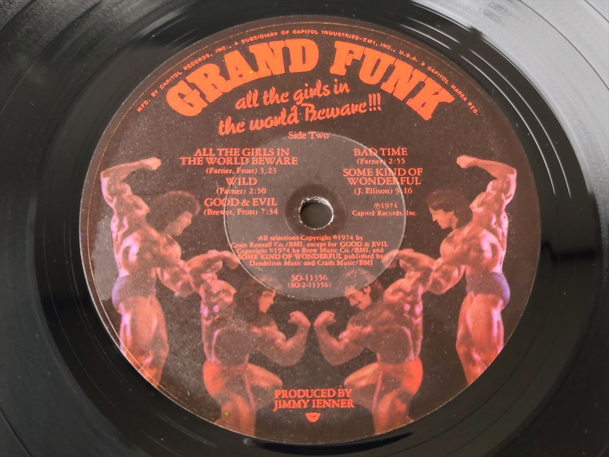 ■ LP グランド・ファンク ・レイルロード 「all the girls in the world beware!」 USA盤 SO-11356 帯付 Grand Funkの画像7