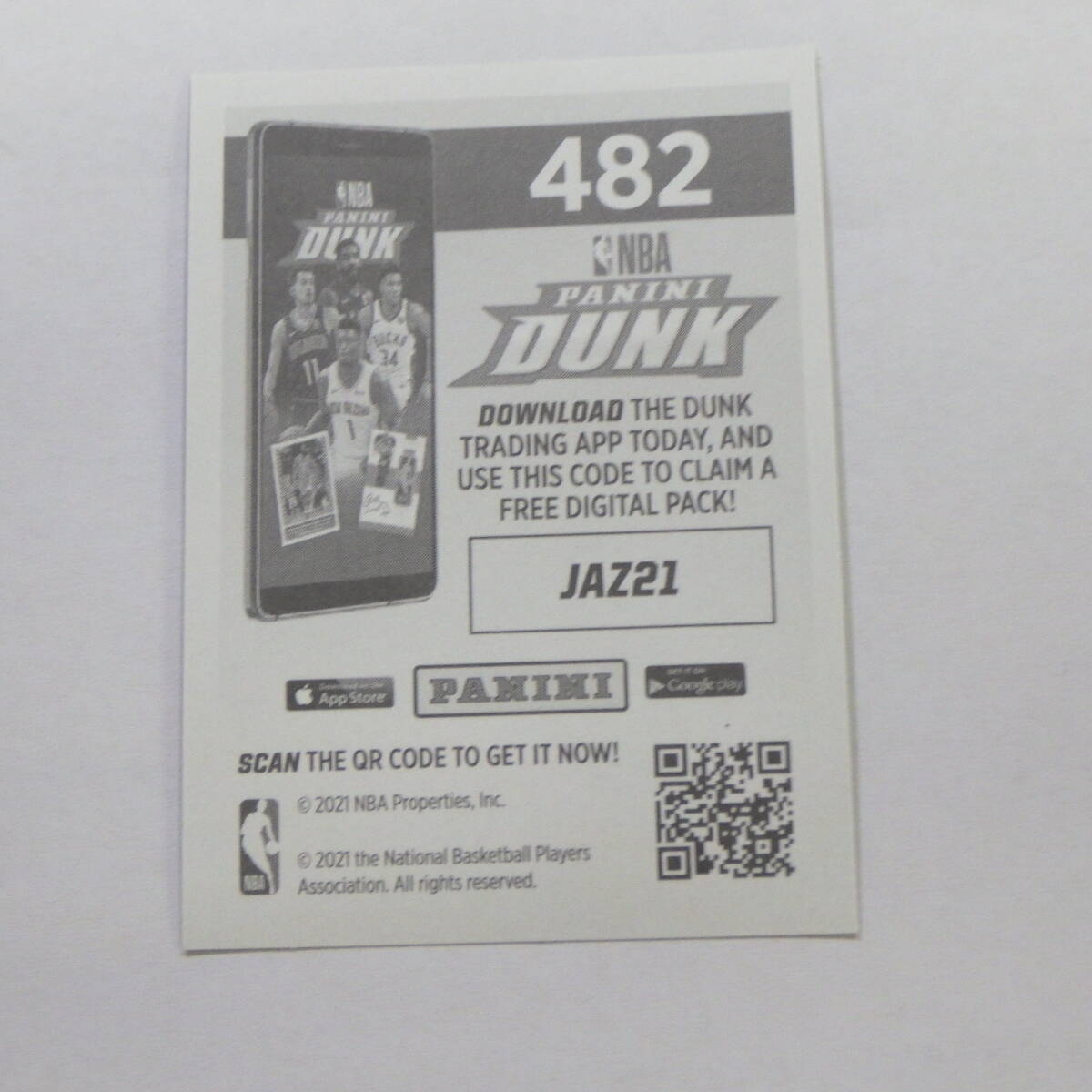 PANINI 2020-21 NBA STICKER & CARD COLLECTION #482 TEAM LOGO UTAH JAZZ FOIL_画像2