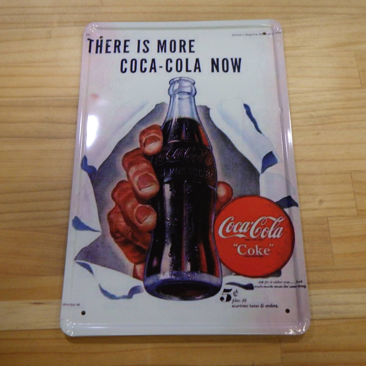 コカコーラ COCA COLA コーラ 看板 アメリカン 雑貨 29.7cm×19.7_画像1