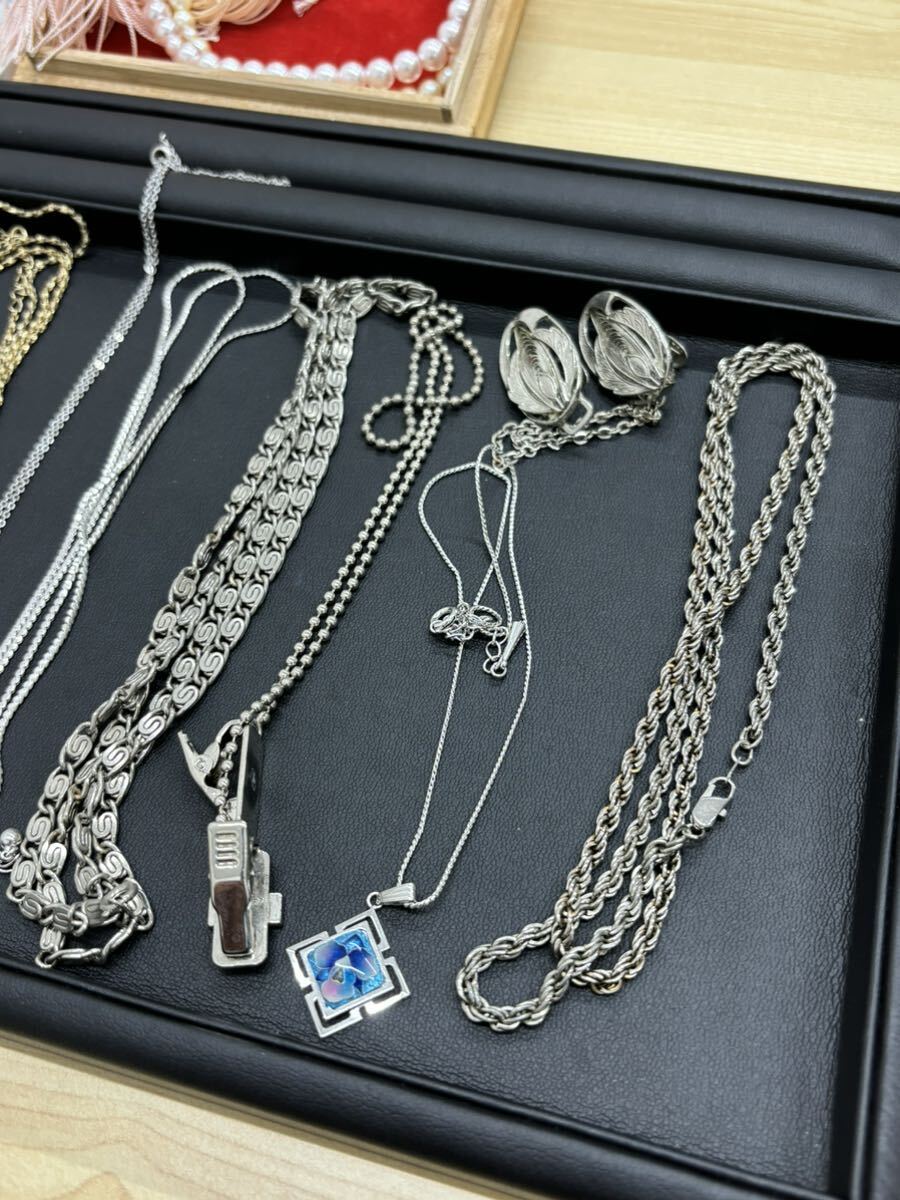 【遺品整理】1円 18金GP ネックレス アクセサリー パール ブローチ イヤリング ゴールド SILVER イミテ_画像5