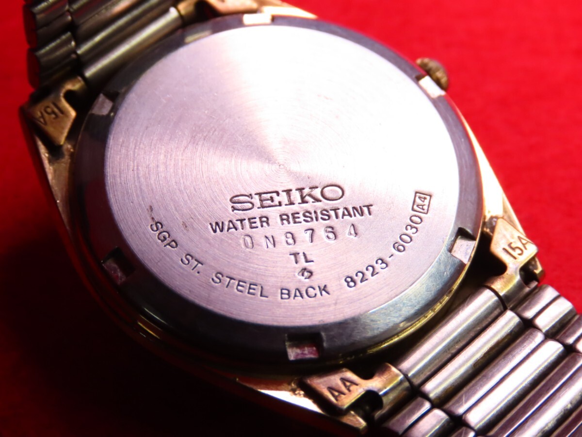 ■♪価格高騰! 資産価値！ 稼働 電池新品 メンズ ビンテージ 高級超レア！ SEIKO セイコー TYPE2 タイプ2 デイデート クオーツ 8223-6030_画像8