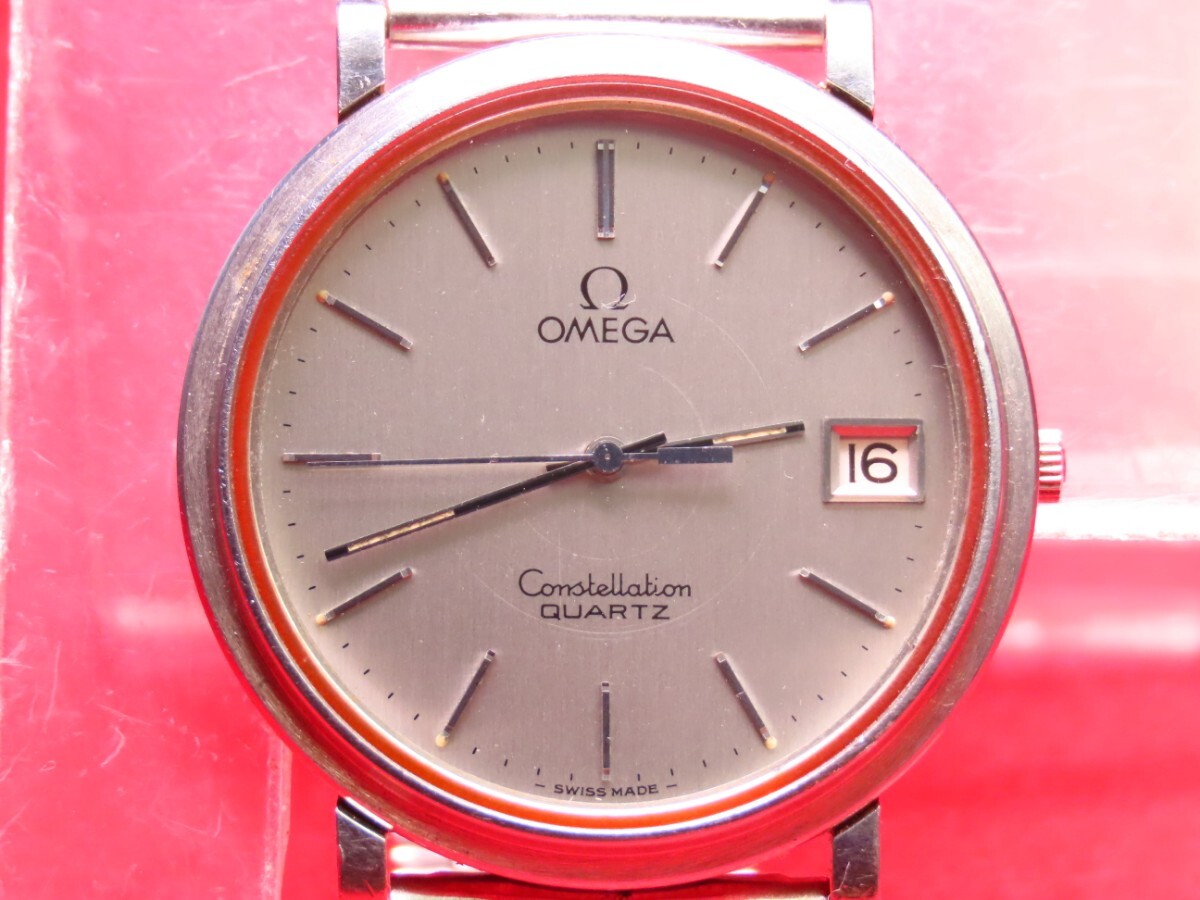 ■♪価格高騰！ 資産価値! 稼働 電池新品 メンズ ビンテージ 高級超レア！ OMEGA オメガConstellation コンステレーション デート クオーツ_画像1