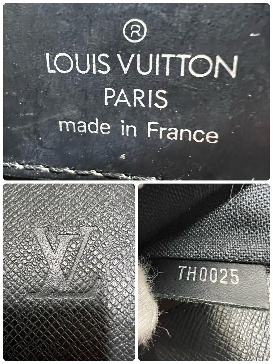 【美品】ルイヴィトン LOUIS VUITTON カスベックPM ビジネスバッグ トートバッグ タイガ レザー ブラック 黒 メンズ A4収納 M31022_画像10