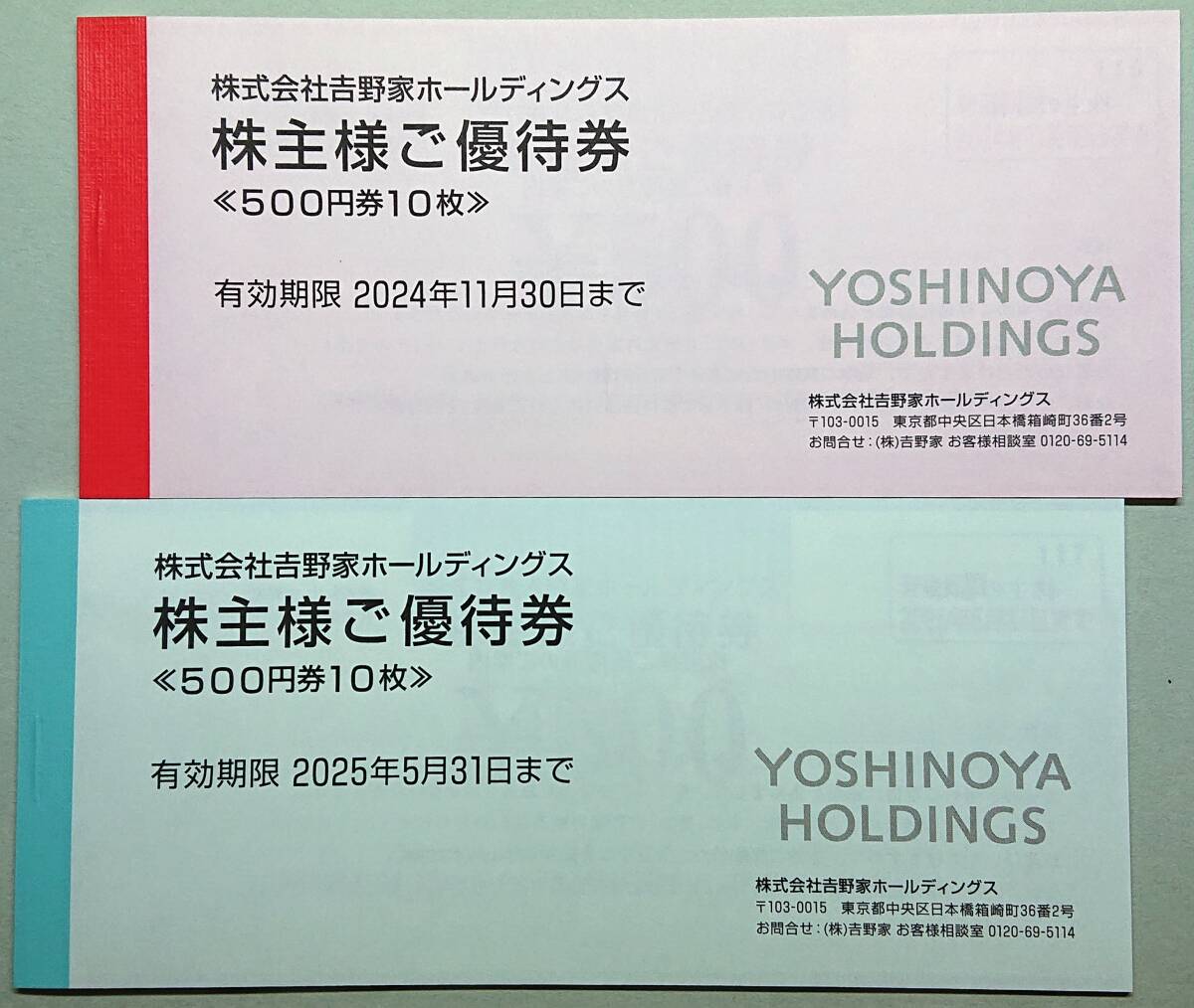 ^ Yoshino дом акционер пригласительный билет 500 иен ×10 листов ×2 шт. *10,000 иен минут *2 вид. иметь временные ограничения действия Vy