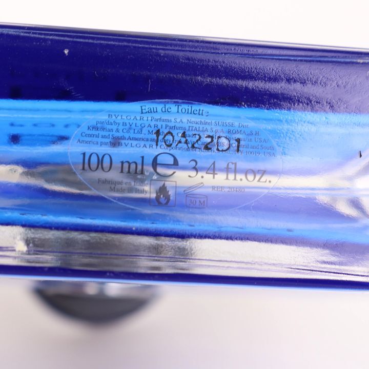 ブルガリ 香水 ブルー プールオム オードトワレ EDT 残半量以下 フレグランス CO メンズ 100mlサイズ BVLGARIの画像3