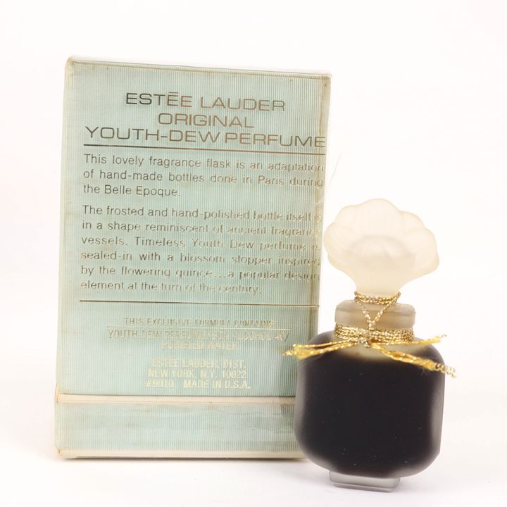 エスティローダー ミニ香水 ユースデュー パルファム ヴィンテージ ボトル 未使用 香水瓶 TA レディース 7.5mlサイズ ESTEE LAUDER_画像2