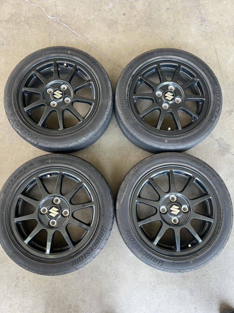 ガリ傷なし　ha36s アルトワークス純正ホイール 15インチ スズキ SUZUKI 165/55R15 4本_画像2