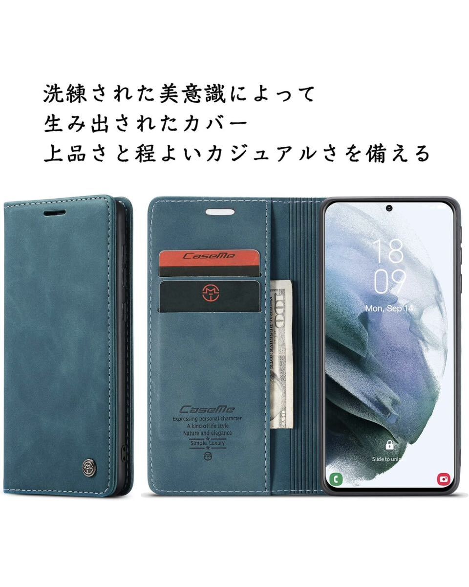 QLTYPRI Samsung Galaxy S21 Plus 用 ケース SCG10 ケース 手帳型 財布型 PU 高級レザー マグネット カード収納 全面保護 薄型 耐衝撃 