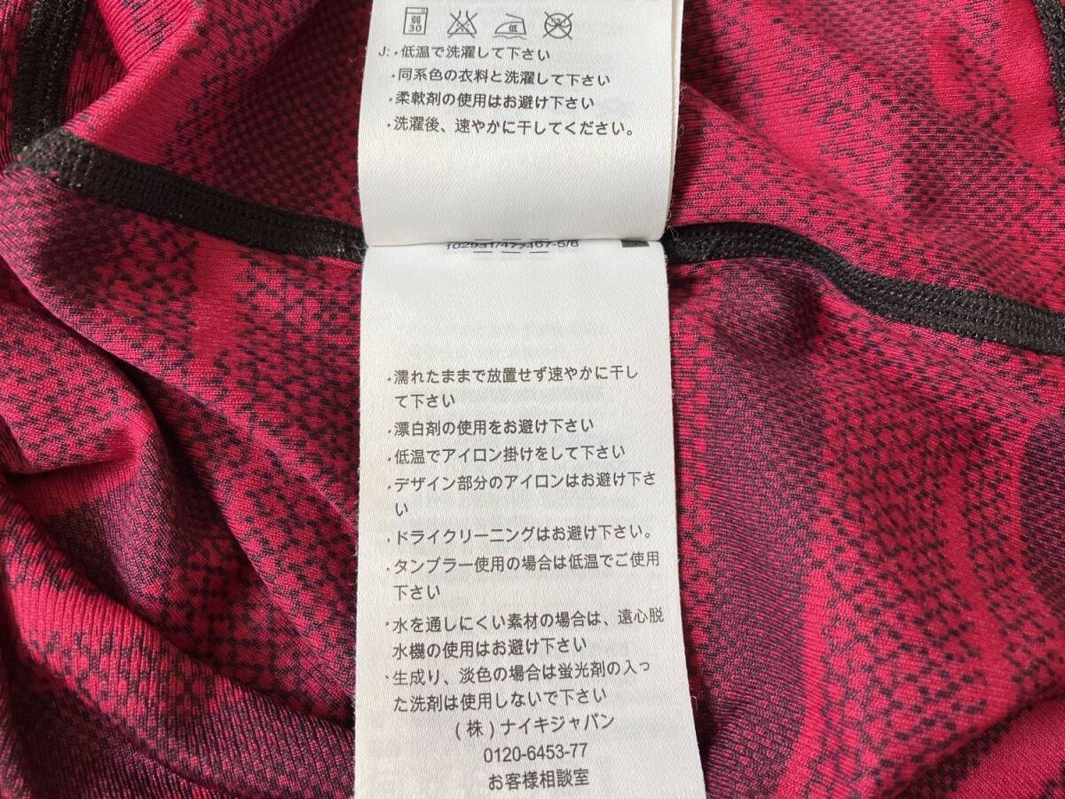 ★中古 美品★NIKE ナイキ DRI-FIT ドライフィット 半袖 Tシャツ Lサイズ 黒×赤_画像7