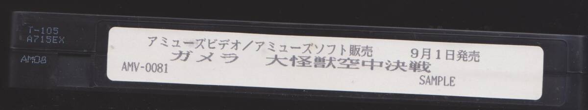 【激レアVHSテープ】ガメラ　大怪獣空中決戦【SAMPLEビデオ】■出演:中山忍　監督:金子修介（本編）樋口真嗣（特撮）【240516★50】_画像2