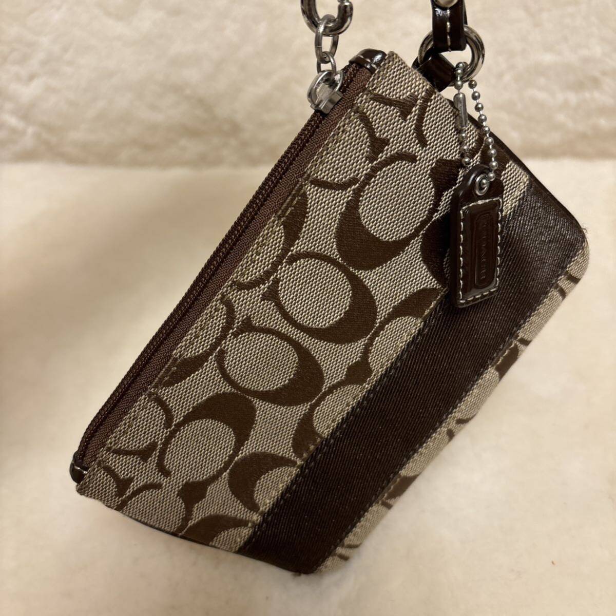 ☆ COACH ☆ コーチ シグネチャーキャンバス ミニポーチ ミニウォレット_画像6