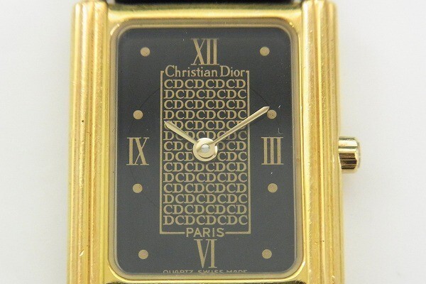 J423-J27-106◎ Christian Dior クリスチャンディオール レディース クォーツ 腕時計 現状品① ◎の画像1
