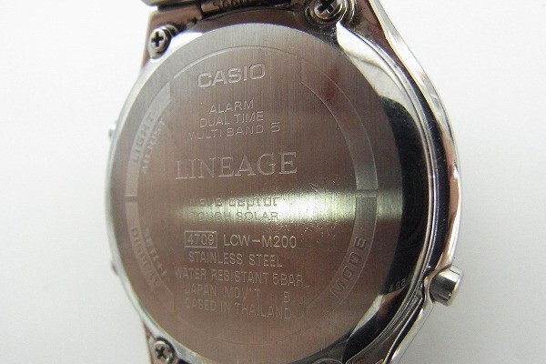 J327-S24-2667◎ CASIO カシオ LCW-M200 メンズ クォーツ 腕時計 現状品① ◎の画像4