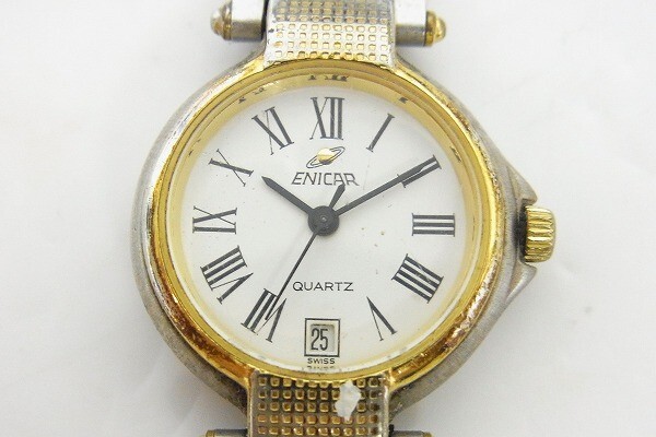 J1550-Y30-1305◎ ENICAR エニカ レディース クォーツ 腕時計 現状品① ◎の画像1