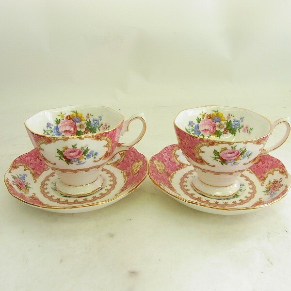 J878-J30-124 ROYAL ALBERT ロイヤルアルバート カップ＆ソーサ レディーカーライル 2客 現状品②の画像1