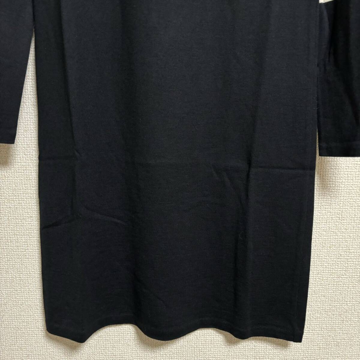 【美品】ラルフローレン Tシャツ ワンピース S ロンT 長袖 膝 人気 春 夏 Ralph Lauren ワンピ ホワイト 白 ブラック 黒 かわいい ラルフ _画像8