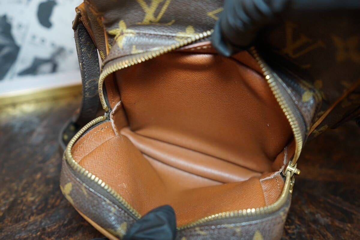 LOUIS VUITTON ルイヴィトン ショルダーバッグ モノグラム アマゾン ブラウン PVC ポシェット ショルダー 斜め掛け _画像7