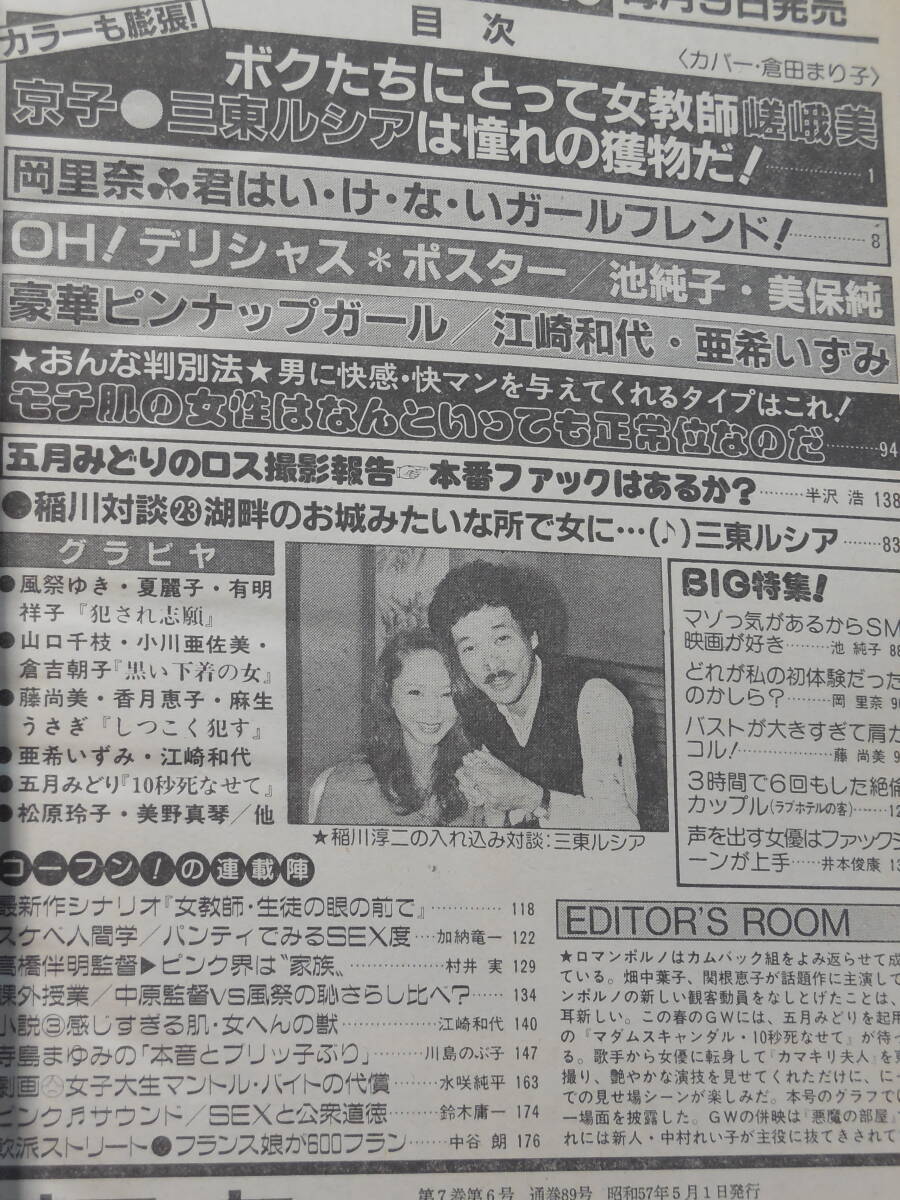 映画の友 EIGA NO TOMO 1982年5月 倉田まり子_画像4