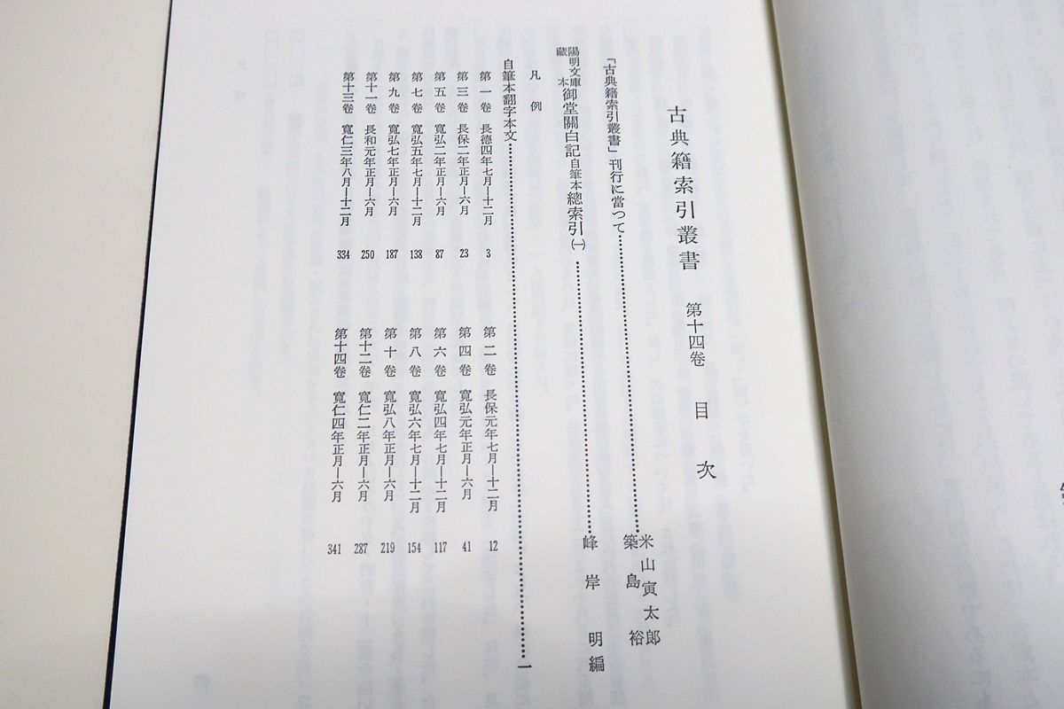 古典籍索引叢書2冊/陽明文庫蔵本・御堂関白記自筆本総索引/宮内庁書陵部蔵本・宝物集総索引/定価合計27000円/平安鎌倉時代語研究に必備_画像4