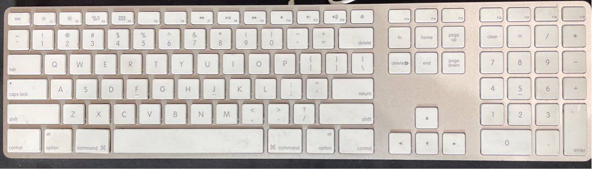 単品 キートップ Apple アップル Mac マック 純正 USB keyboard キーボード バラ売り A1243 英語 US配列 事前お問合せ下さい 送料230円_画像1