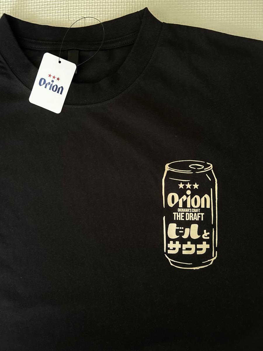 【新品未使用】沖縄限定Tシャツ　オリオンビール×ビールとサウナ　黒Tシャツ　オリオン　半袖　XL LL