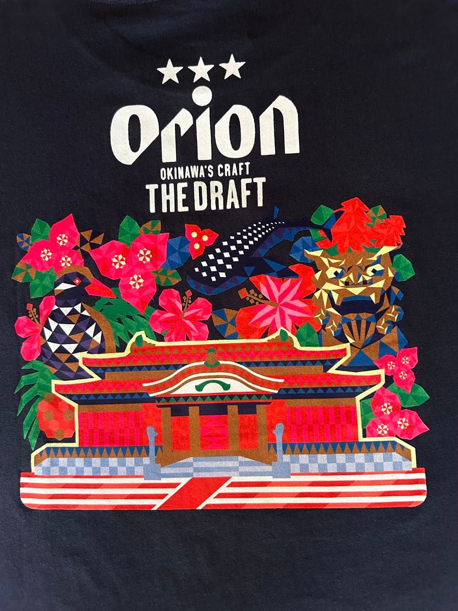【新品未使用】沖縄限定　オリオンビール　Tシャツ　シーサー　tシャツ　ネイビー　半袖