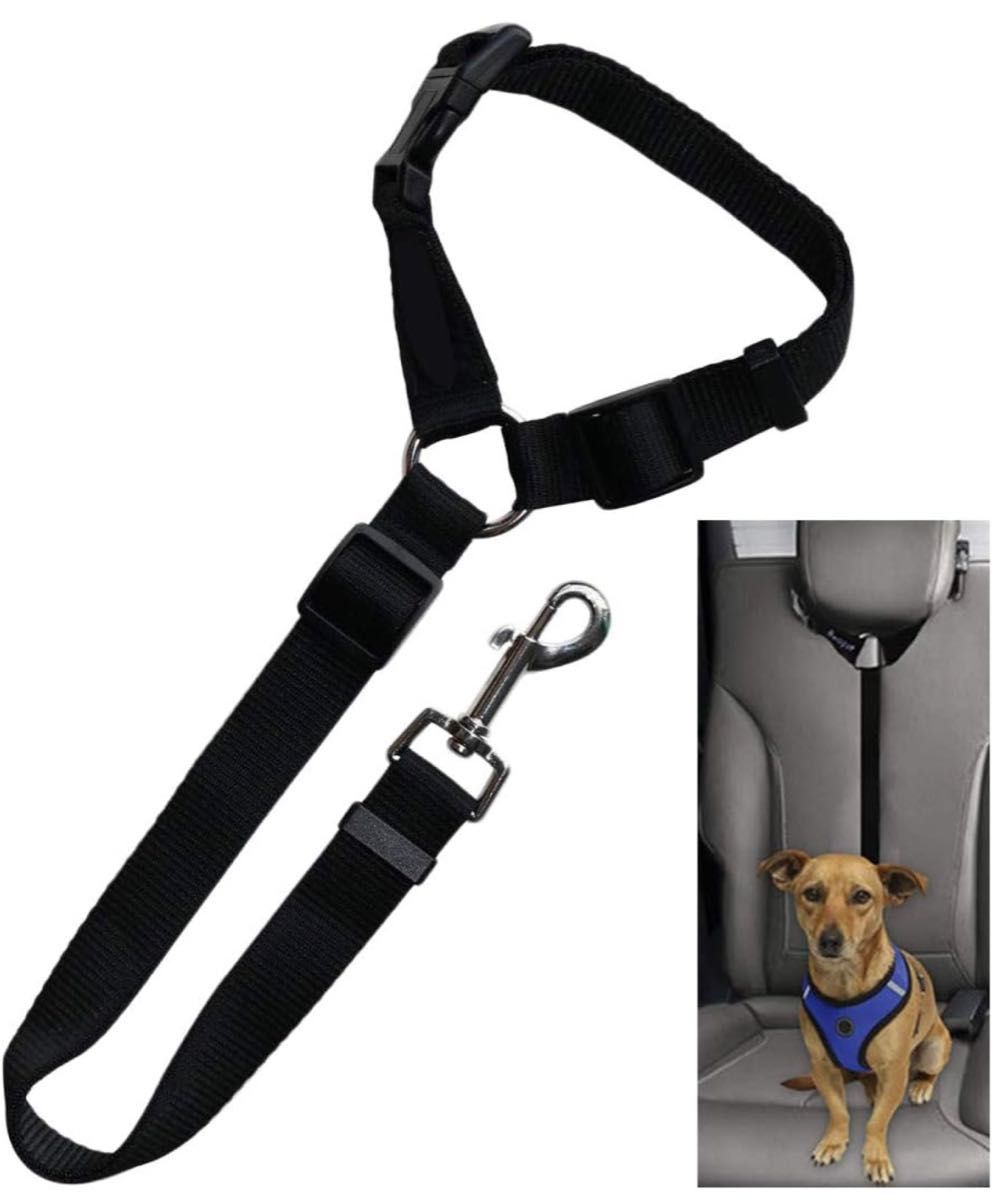犬用 シートベルト ヘッドレスト 取付 簡単 装着 安全　赤色