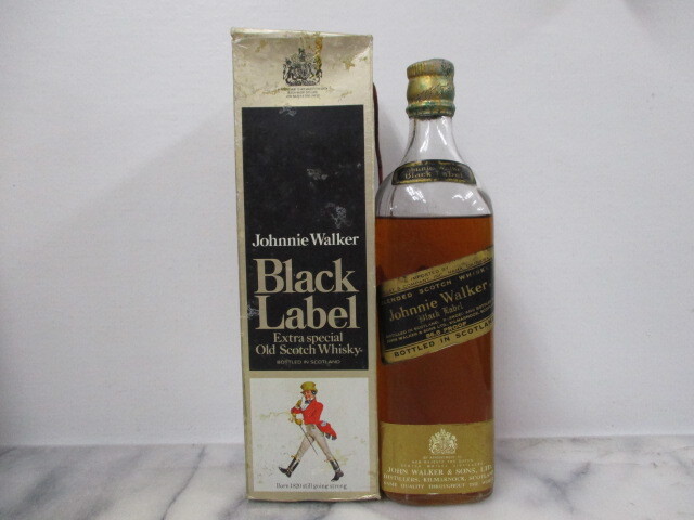 Ｈ622 古酒 ジョニーウォーカー JOHNNIE WALKER ブラックラベル ティンキャップ スコッチウイスキー 4/5QUART 86.8PROOFの画像4