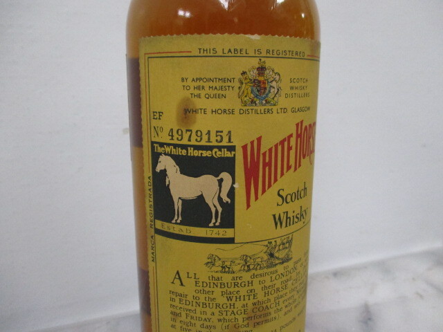 H642　古酒　特級 ホワイトホース ティンキャップ　WHITE HORSE SCOTCH WHISKY TIN CAP　760ml　43％_画像3