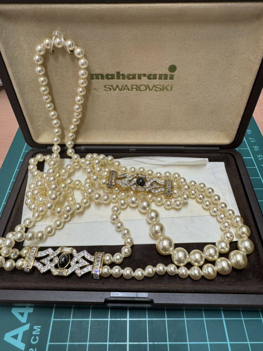 maharani by SWAROVSKI pearl pearl long necklace 