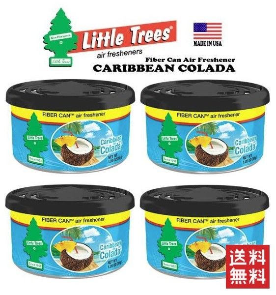 Little Trees リトルツリー ファイバー カン カリビアン コラーダ4缶セット 芳香剤