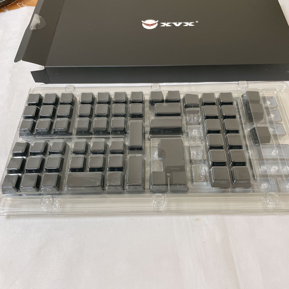 136キー XVX キーキャップ キーキャップ OEMプロファイル サイド彫刻 カスタム キーキャップ ブラック キーボード