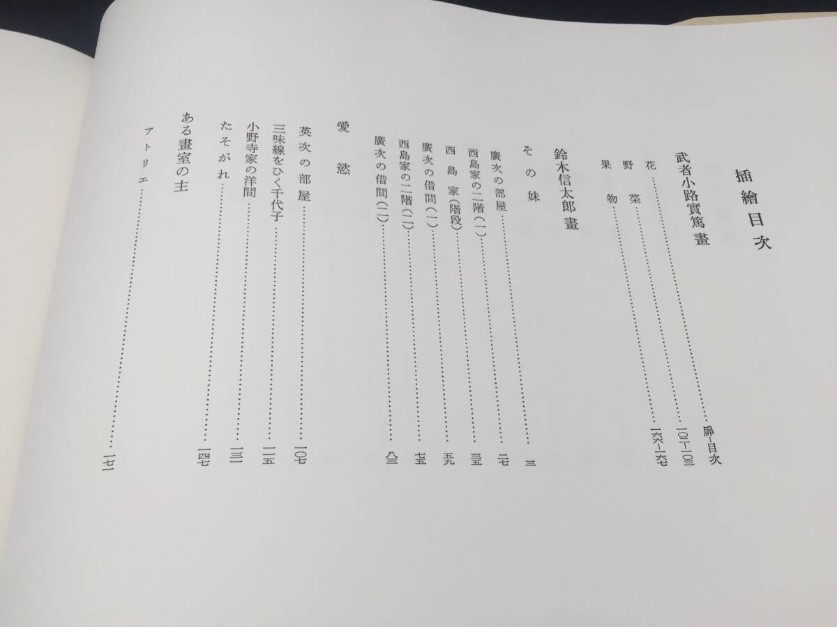 古書 工芸本「名作自選 日本現代文学館 武者小路実篤 その妹 愛慾」昭和47年 ほるぷ出版 大型本 布張り函入 印刷物 214P_画像3