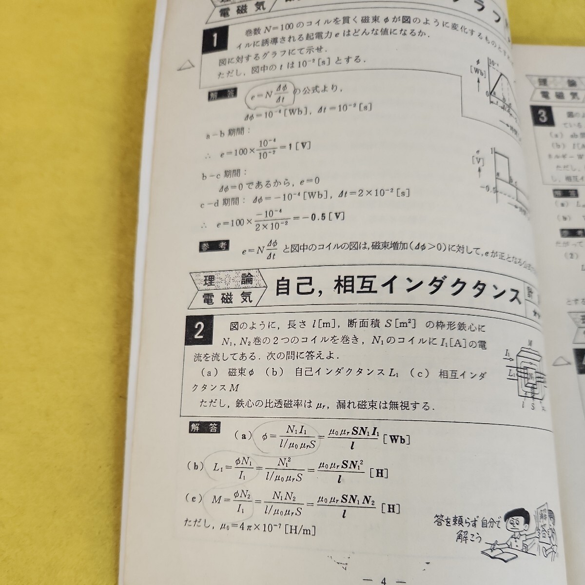 C62-014 出題傾向からみた予想問題の徹底研究'80電験第3種突破キーポイント 新電気 1980年6月号 第2別冊付録 書き込み多数、表紙他痛み多数_画像6