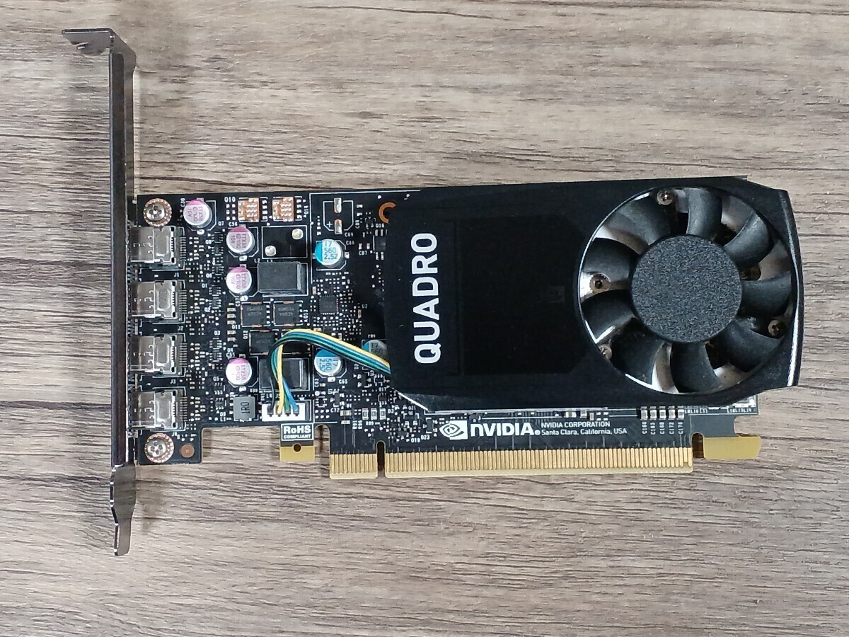 NVIDIA Quadro P600 グラフィックボード（フルハイト/miniDisplay/4ポート）【中古/動作品】_画像1