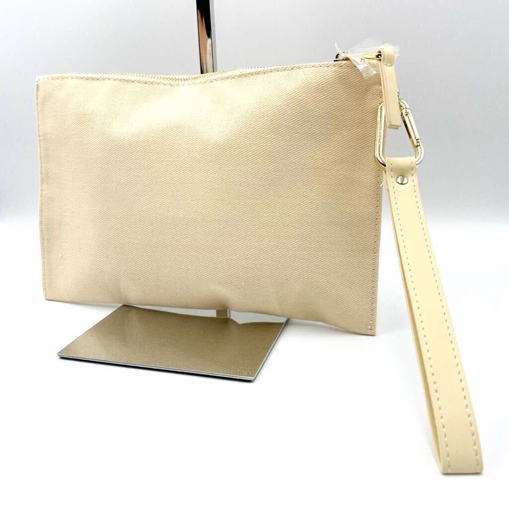 1 иен [ новый товар не использовался ]BURBERRY Burberry клатч ручная сумочка сумка ручная сумочка парусина редкий бизнес женский мужской 
