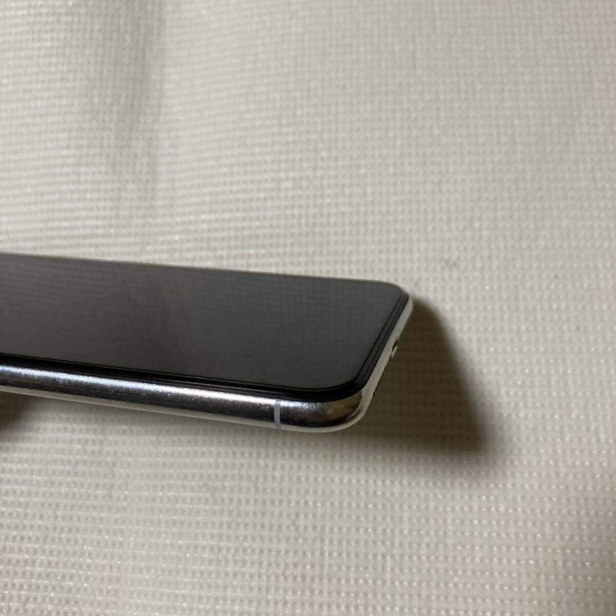 送料無料 SIMフリー iPhoneX 256GB シルバー バッテリー最大容量100% SIMロック解除済 中古品_画像4