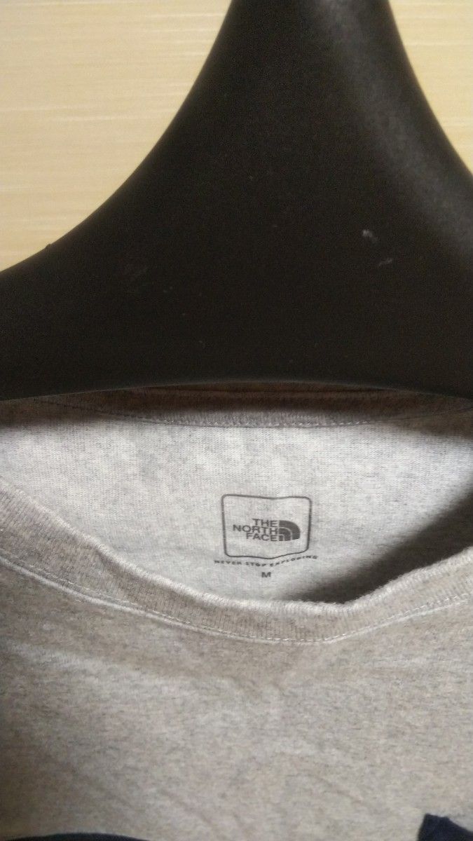 ザ・ノースフェイス 半袖Tシャツ ポケット付き グレー ネイビー Mサイズ ツートーン 