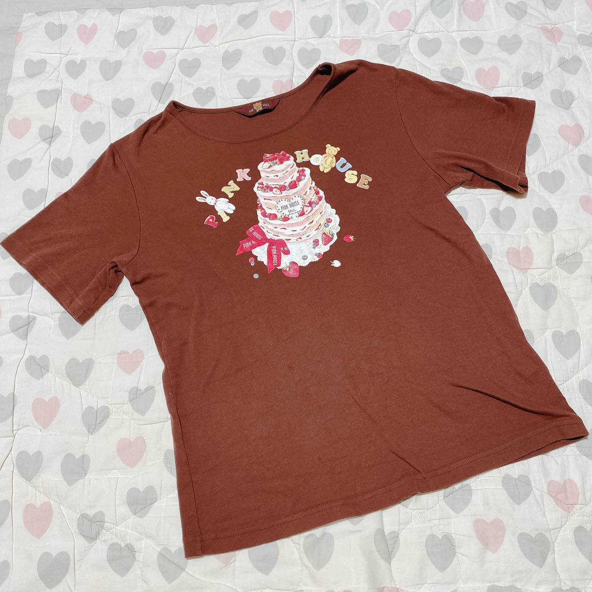 アニバーサリーケーキプリントカットソーTシャツ/ピンクハウス