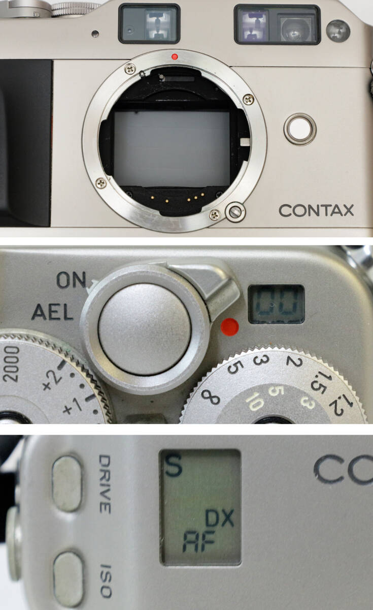 CONTAX G1 ROM改造済 BIOGON 28mm / PLANAR 45mm / SONNAR 90mm 3本付き 動作確認済み 説明書付き コンタックス_画像6